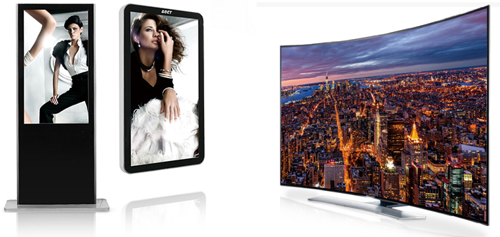TV couleur grand écran incurvée, image ultra-haute définition