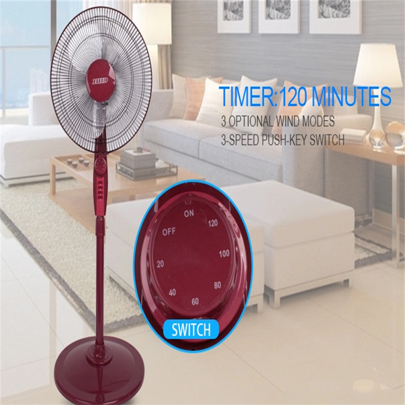 Dongguan usine 16 pouces Cooper moteur refroidisseur d'air ventilateur 2 heures minuterie ventilateur avec le meilleur prix