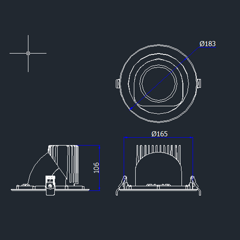 Gimbal vers le bas la lumière de tache de lumière a tourné vers le bas la lumière 30W