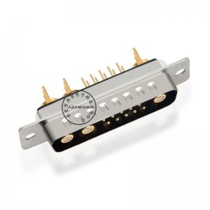 180 degrés de soudure type 13W3 coaxial d sub connecteur mâle