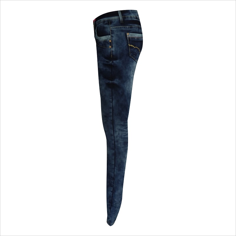 Jean bootcut taille haute à lavage acide WS1004