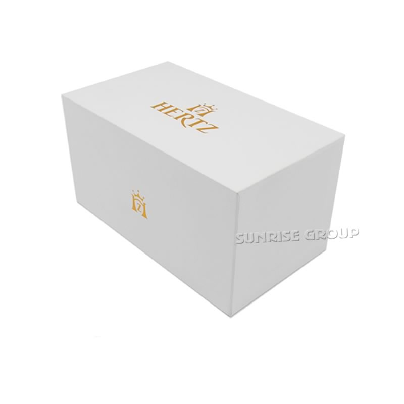 Boîte d'emballage rigide de luxe de montre de carton avec le logo de clinquant d'or