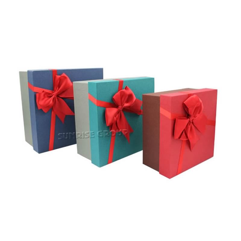 Boîte-cadeau faite sur commande d'emballage de sucrerie de cadeau de Noël de collection imprimée par papier