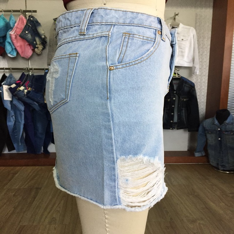 vente chaude jupe en jean WSJL19068