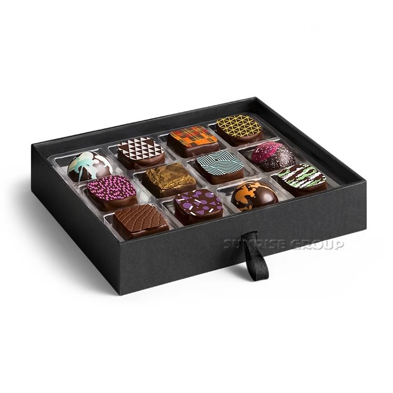 Magnifique boîte-cadeau de chocolat de fermeture magnétique de carton
