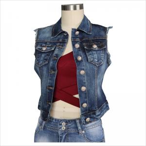 vestes sans manches en denim WS10128