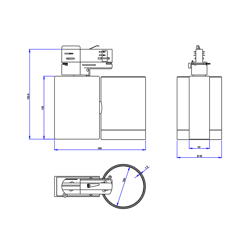 7W-50W UL a certifié la voie dimmable a mené l'éclairage blanc d'intérieur d'éclairage d'éclairage de tache