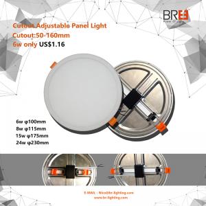 6W 8W 15W 20W Ultrathin panneau rond LED lumière encastré monté éclairage intérieur