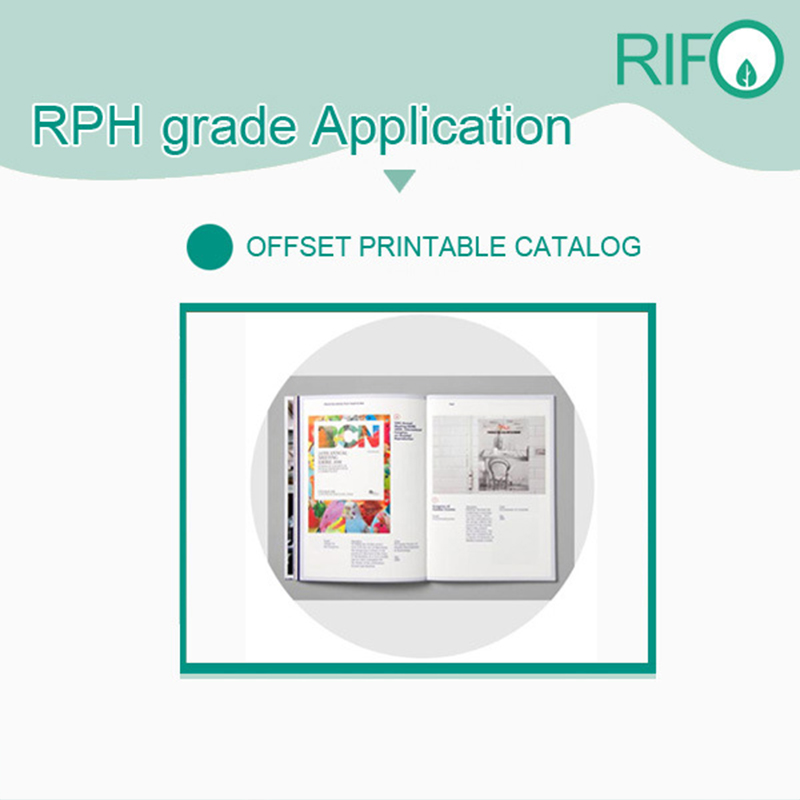 Papier synthétique BOPP blanc Rph-100 pour supports de magasin imprimables offset