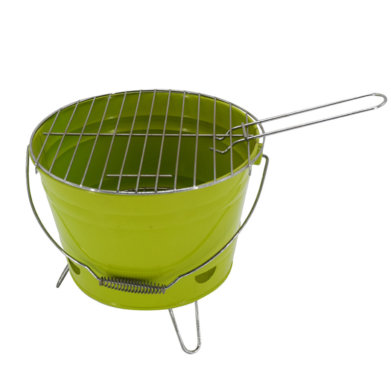 Mini seau portable coloré bbq grill à charbon