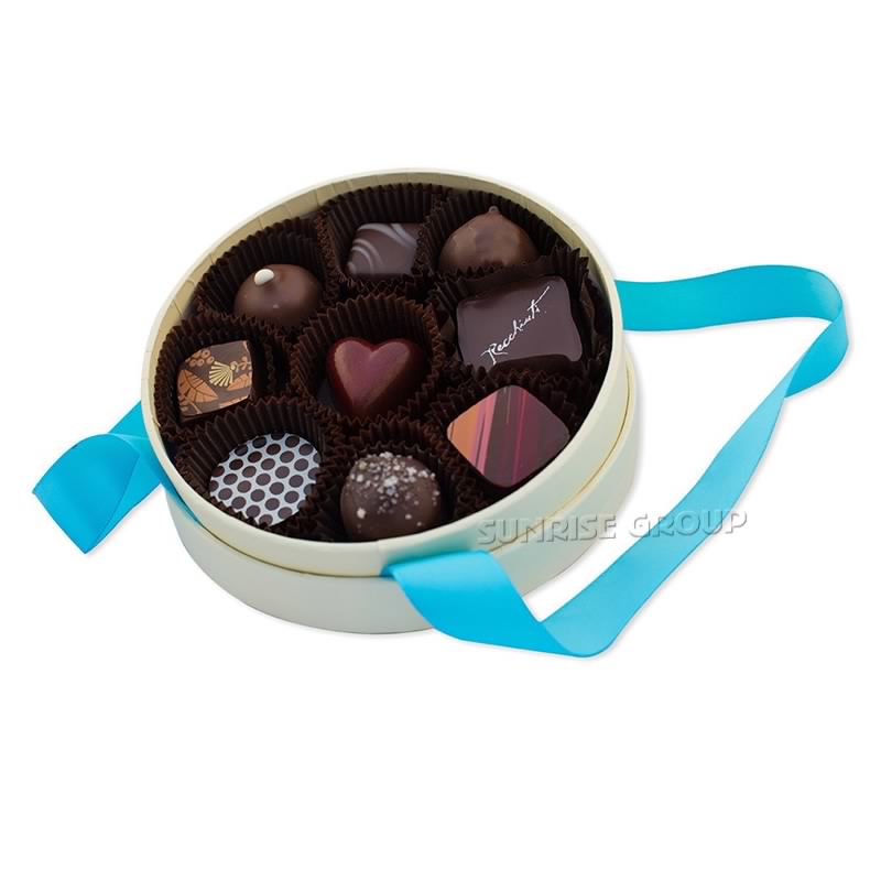 Boîte de chapeau de chocolat ronde Voguish Everlasting de luxe