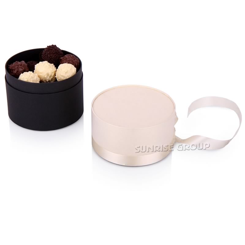 Boîte de chapeau de chocolat ronde Voguish Everlasting de luxe