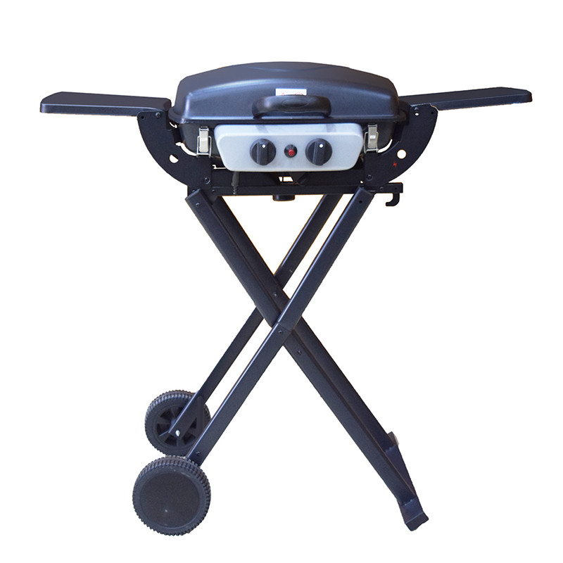 2bunners camping en plein air barbecue à gaz portable barbecue pliable grill avec chariot