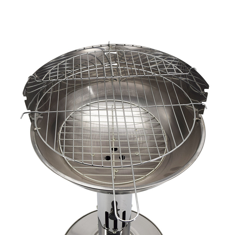 barbecue en acier inoxydable hautement ajustable avec filet