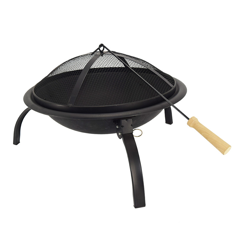 Bas prix 21.5inch portable fonte barbecue arrière-cour pliant foyer