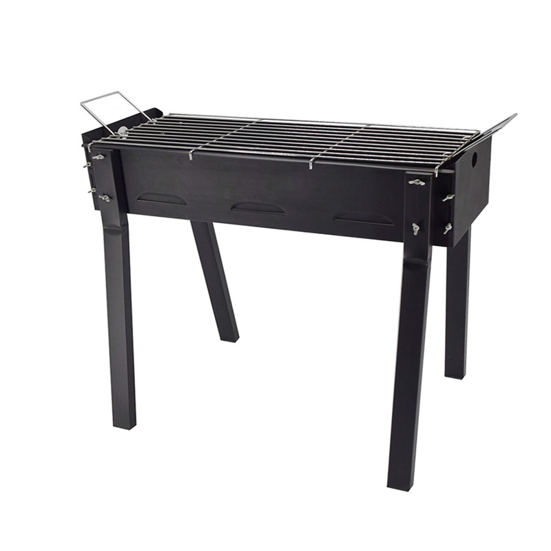 Vente chaude en plein air pliant camping charbon de bois barbecue poulet rôtisserie grill