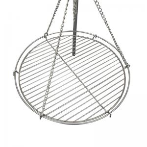 Barbecue à charbon de bois réglable à hauteur réglable en acier inoxydable