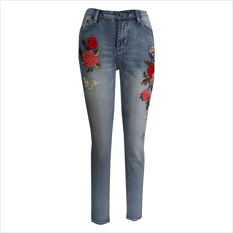 jeans de broderie pour femme WS1382 $ 8- $ 9