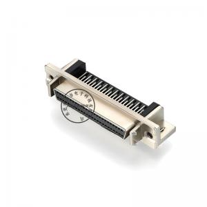 Usine vente en gros SCSI 50 broches DB connecteur femelle en alliage de zinc angle droit