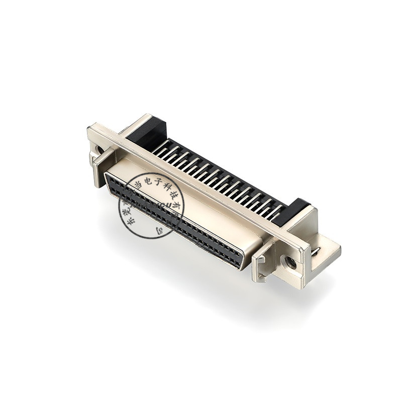 Usine vente en gros SCSI 50 broches DB connecteur femelle en alliage de zinc angle droit