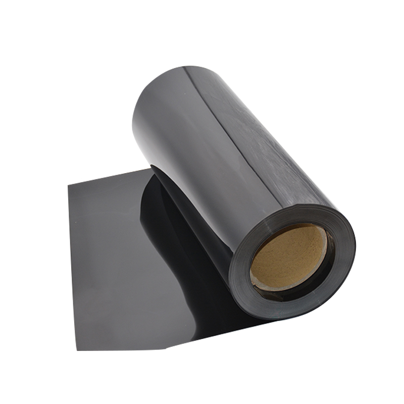 Feuille de plastique mince de PVC souple à haute brillance de 0,15 mm, noir