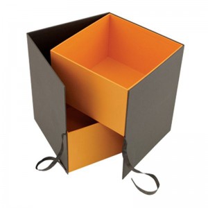 Boîte d'emballage cadeau personnalisée de haute qualité faite main rotative