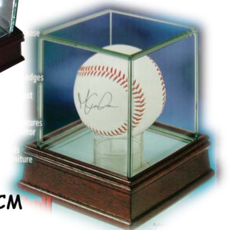 Vitrine simple en verre de baseball