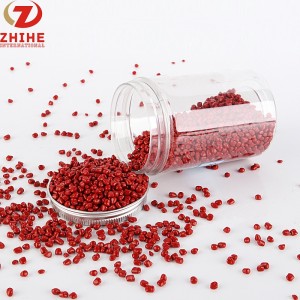 Matière première en plastique de bonne qualité, couleur rouge