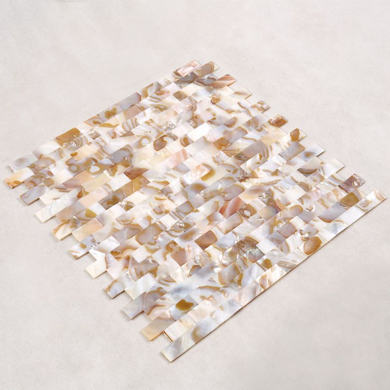 Tuiles de mosaïque naturelles de dosseret de coquillages de prix de gros pour le mur