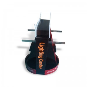 Affichage de dessus ondulé de carton de compteur ondulé bon marché au détail se tenant avec le crochet