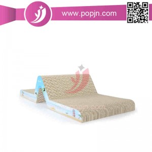 Grattoir pour chat en carton ondulé pour animaux de compagnie / caisse à gratter pour chat contenant de l'herbe à chat