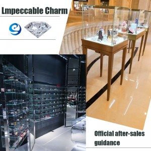 Personnalisez la vitrine et la vitrine de luxe pour le magasin de bijoux