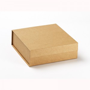 Boîte pliable rigide en papier kraft recyclé