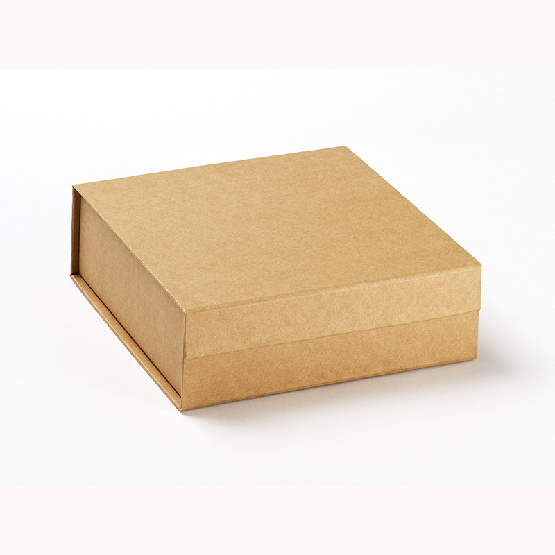 Boîte pliable rigide en papier kraft recyclé
