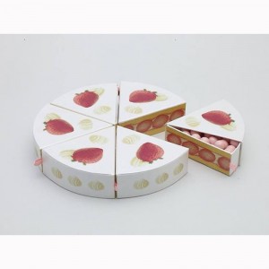 Joli coffret en carton à motif de gâteau en forme de gâteau