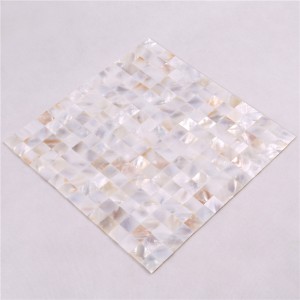 Tuile blanche de toilette de douche de matières premières naturelles 20 * 20 blanches