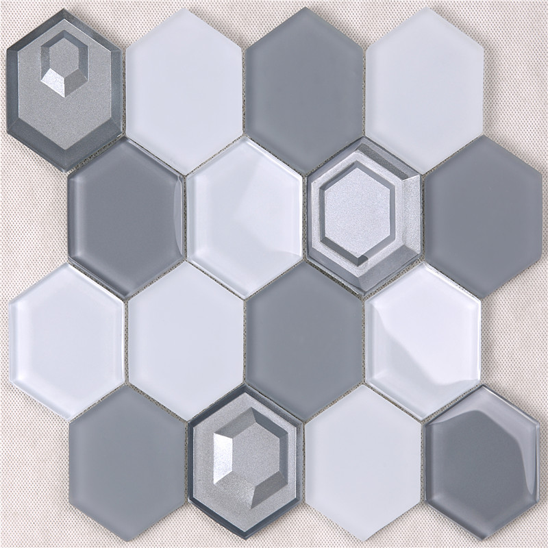 Foshan Factory a conçu la tuile de mosaïque d'hexagone de conception