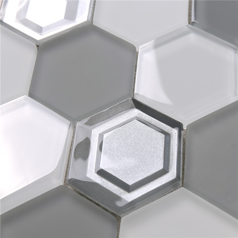 Foshan Factory a conçu la tuile de mosaïque d'hexagone de conception