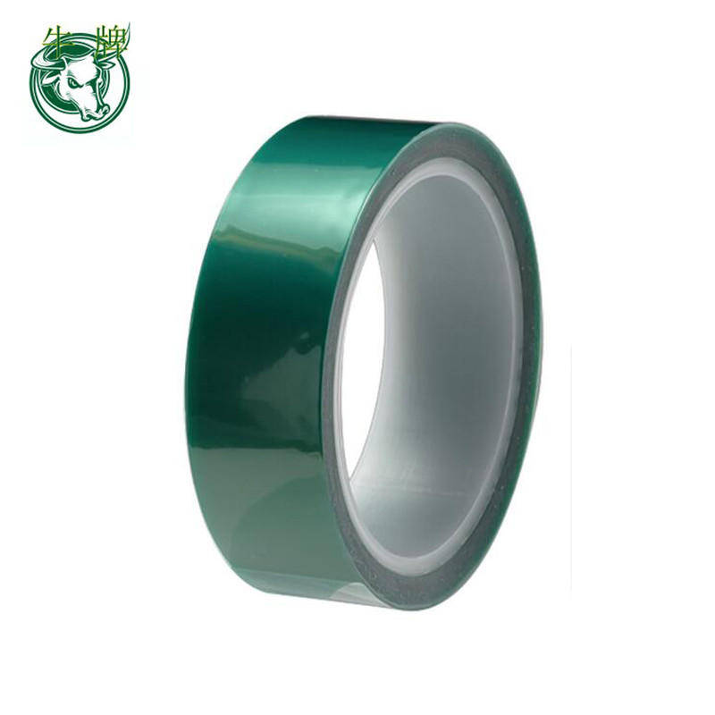 couleur verte support PET rubans adhésifs en silicone résistant à la chaleur