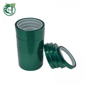 spécification personnalisée couleur verte PET film silicone ruban adhésif Masking Tape
