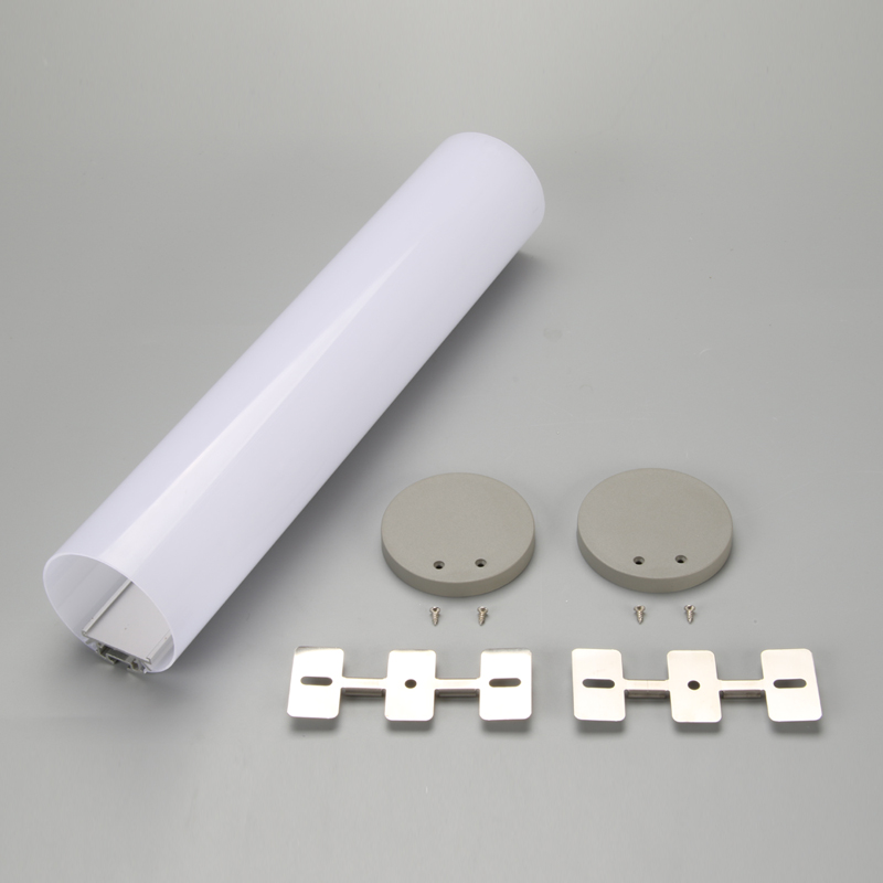 Profil en aluminium rond rond de surface anodisée pour la lumière de bande de LED