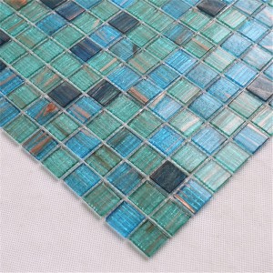 Carreau de piscine en mosaïque de verre irisé Golden Line à vendre