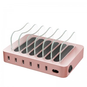 KPS-8403LC Station de chargeur à six ports USB (câble CA US / EU / UK / AU)