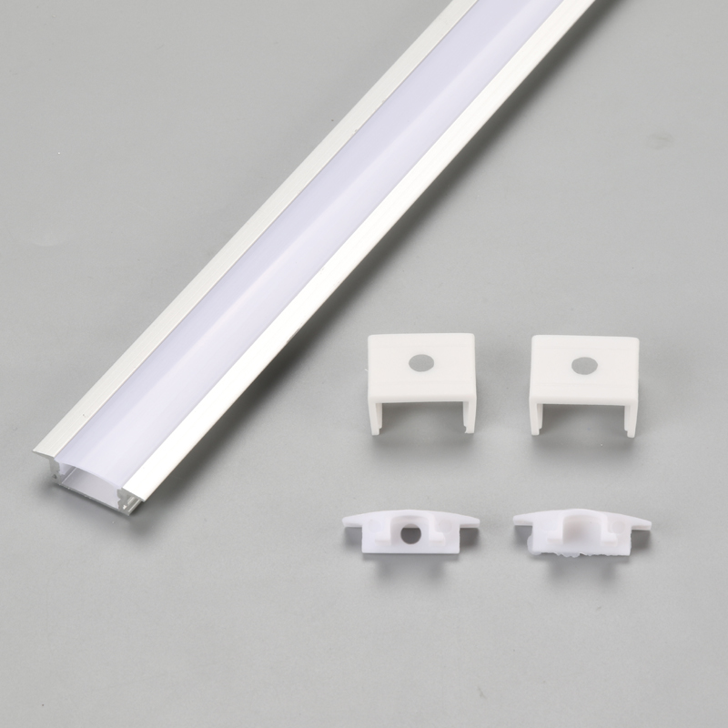 Profilé LED en aluminium extrudé pour boîtier encastrable linéaire avec diffuseur laiteux / dépoli