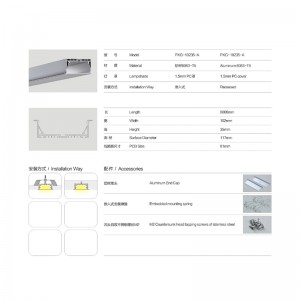 Cadre de profilé en aluminium avec bande de protection pour LED