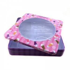 Petite boîte carrée cosmétique carrée pour brillant à lèvres avec fenêtre en PVC