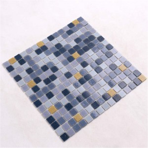 Épaisseur irisée de la tuile 4mm de mosaïque en verre de piscine de prix