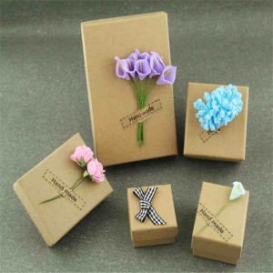 Emballage artisanal pliable, boîte de papier d'emballage kraft