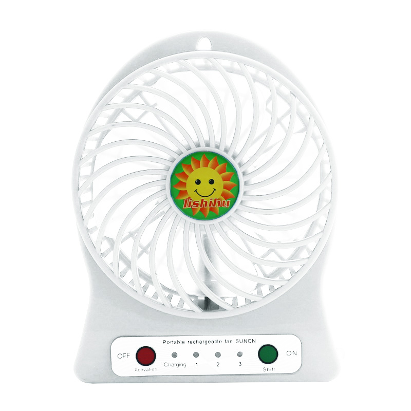 Ventilateur portatif de banque de puissance de fan d'électron rechargeable fonctionnant au lithium de refroidissement à l'air d'été