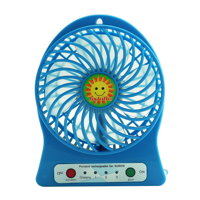 Ventilateur portatif de banque de puissance de fan d'électron rechargeable fonctionnant au lithium de refroidissement à l'air d'été